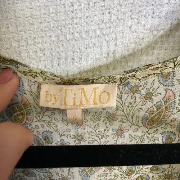 ByTimo | Sheer‎ Floral Ruished Dress Long Sleeve Small - Picture 12 of 12